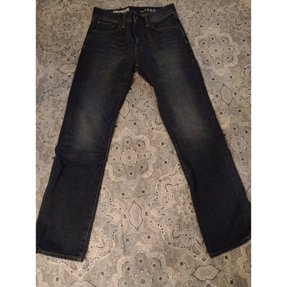 Gap 1969 Denim - Women Junior Gap 1969 Straight Blue Jeans Waist 28 Inseam 29 Rise 9.5